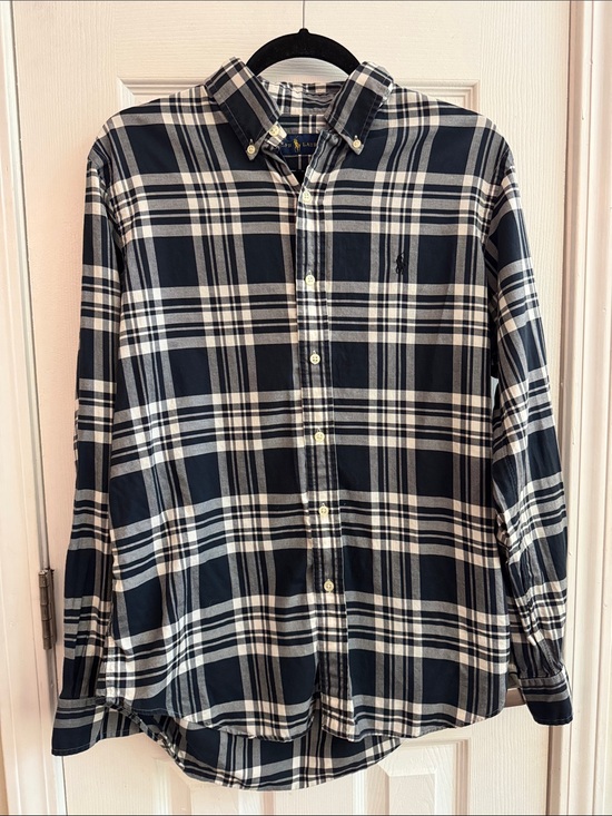 Ralph Lauren Tops - RALPH LAUREN Women’s Plaid Button Down Shirt Navy White Size Medium